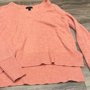 J. Crew Coral V-Neck Sweater